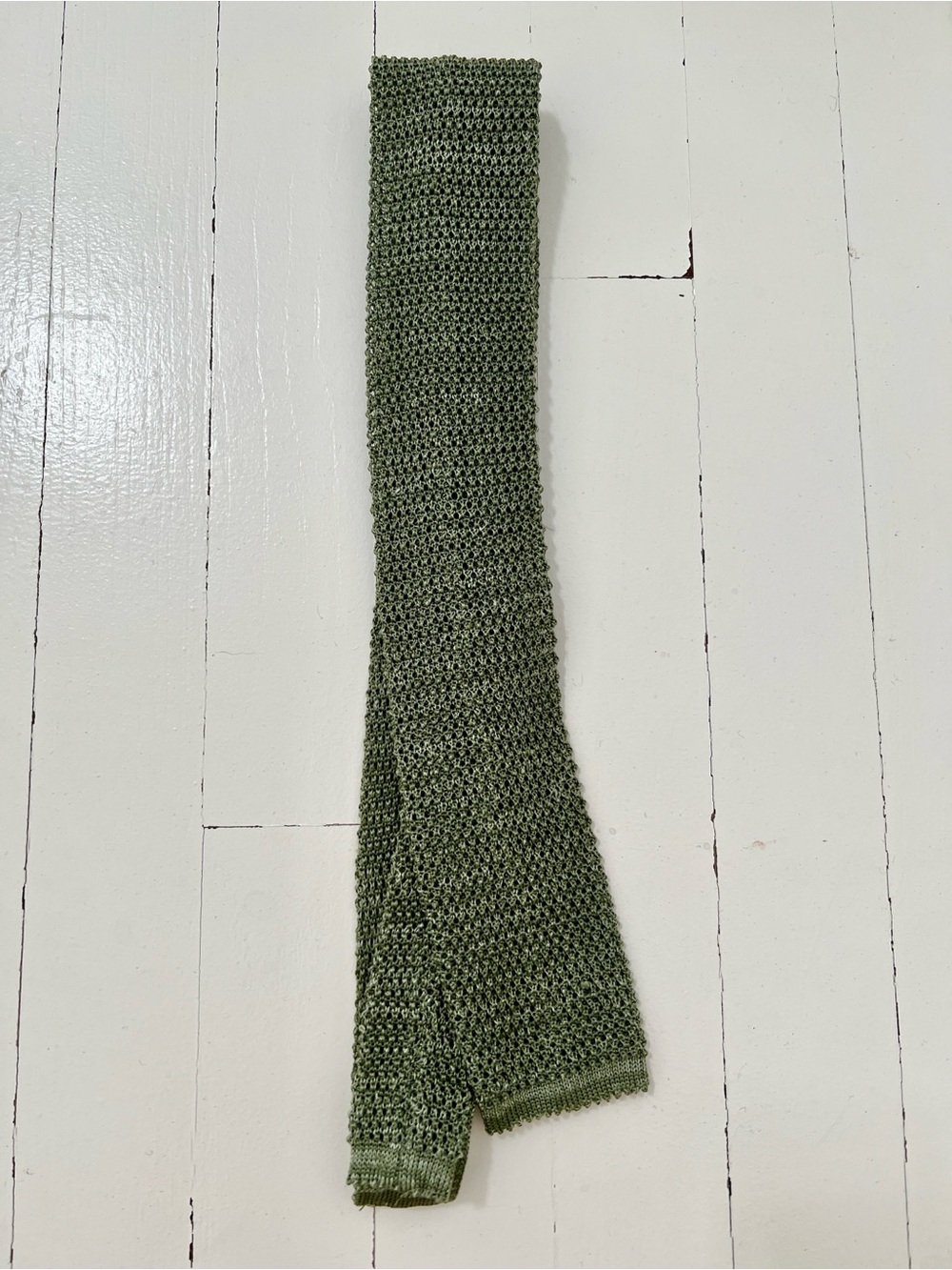 Suitsupply Olive Knit Tie